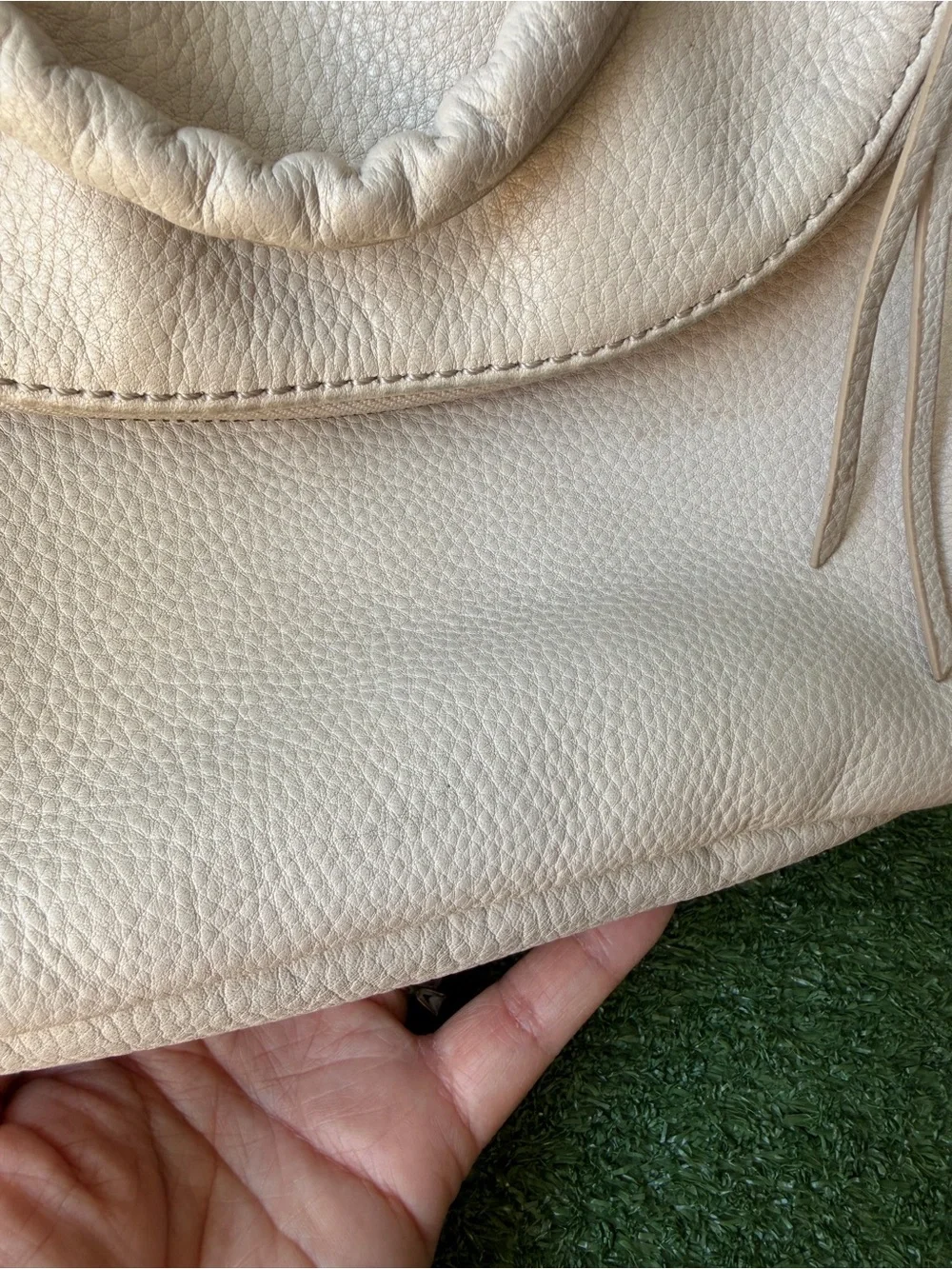 HOBO Fern Cream Pebbled Leather Women’s Crossbody Bag